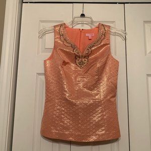 Lilly Pulitzer Metallic Scallop Terrace Top
